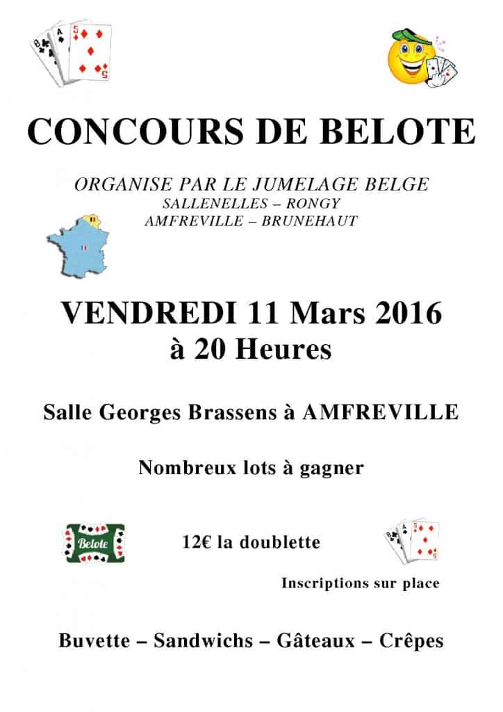 Affiche concours belote 11 mars 2016