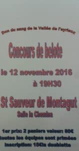 Tournoi belote 12 novembre 2016 à Saint Sauveur de Montagut - 07