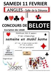 Flyer concours de belote du 11 février 2017