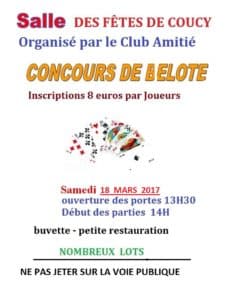 AFFICHE POUR BELOTE 2017
