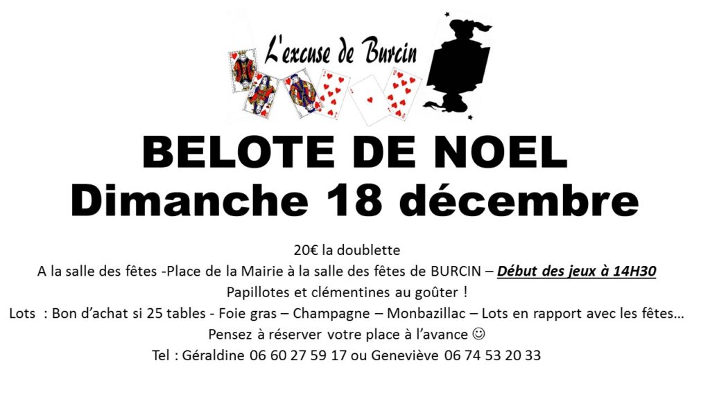 Affiche BELOTE DE NOEL 18_12_2016