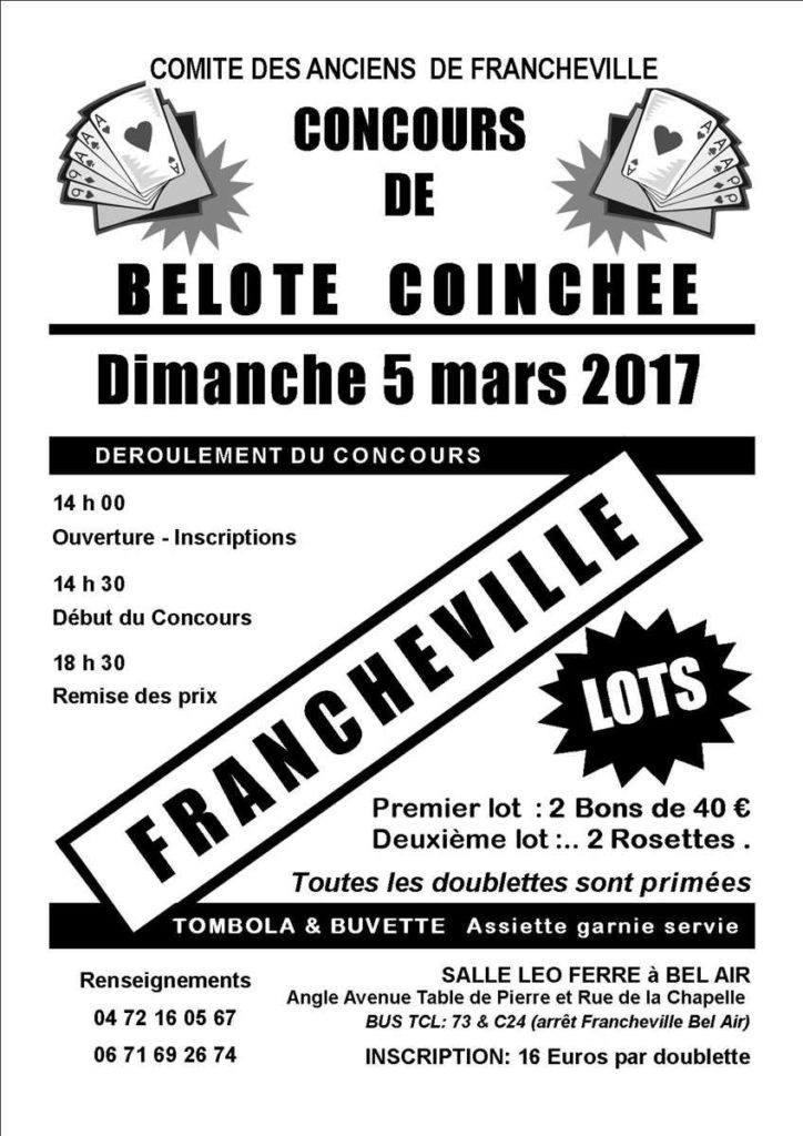 Affiche CONC BELOTE 1702